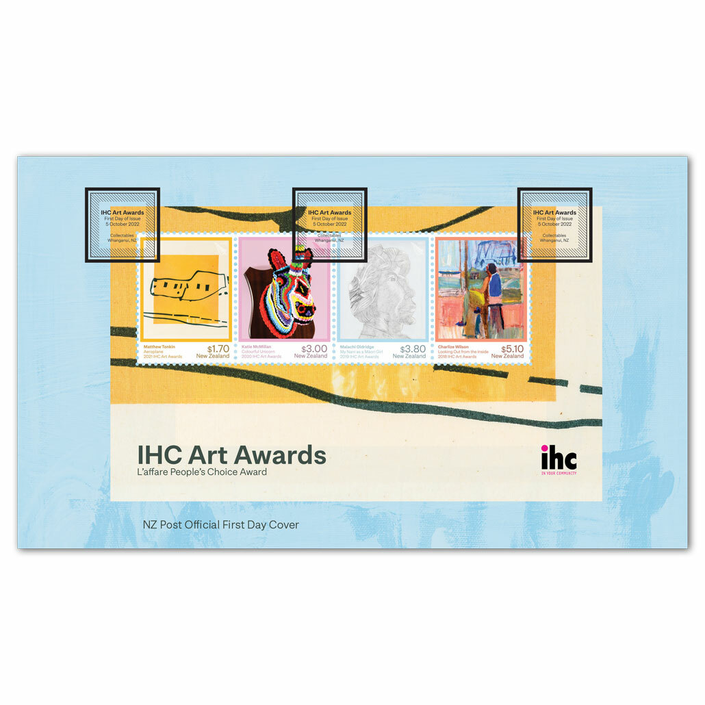 2022 IHC Art Awards Miniature Sheet First Day Cover | NZ Post Collectables