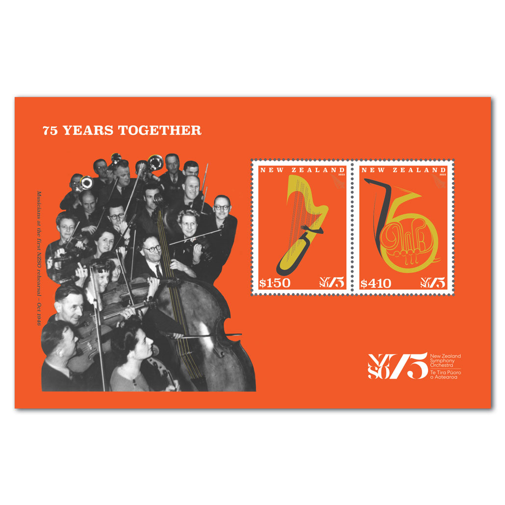 2022 NZSO 75th Anniversary Mint Miniature Sheet | NZ Post Collectables