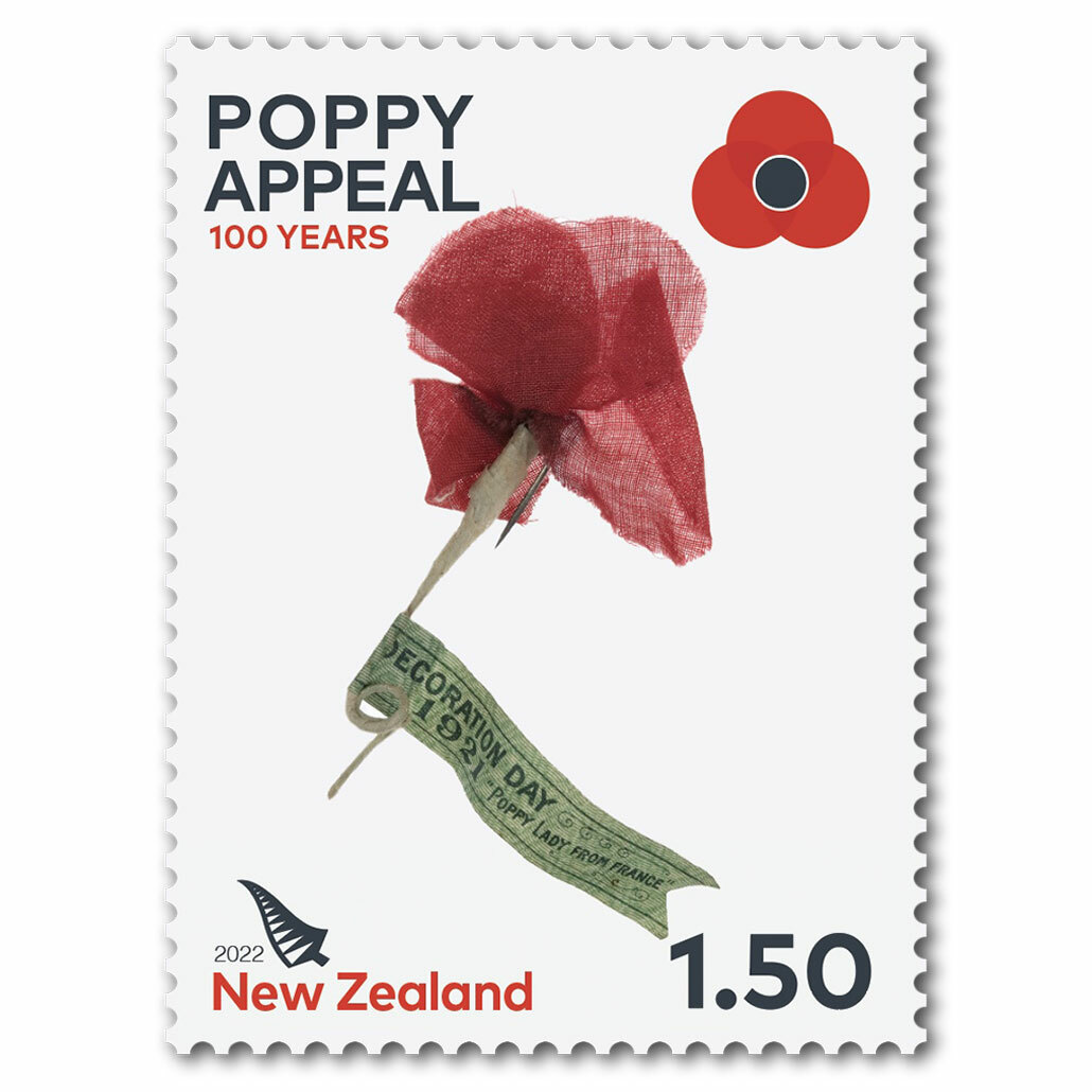 2022 Poppy Appeal 100 Years $1.50 Stamp | NZ Post Collectables