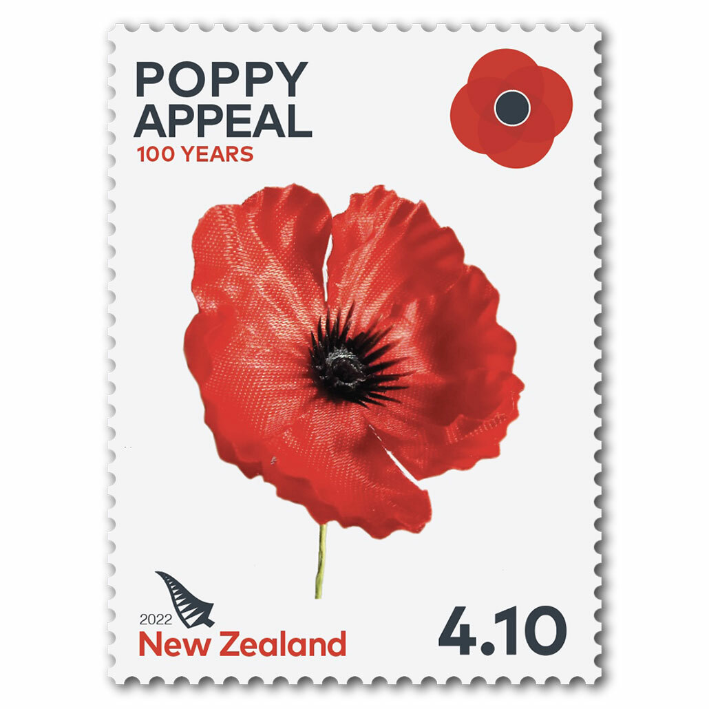 2022 Poppy Appeal 100 Years $4.10 Stamp | NZ Post Collectables