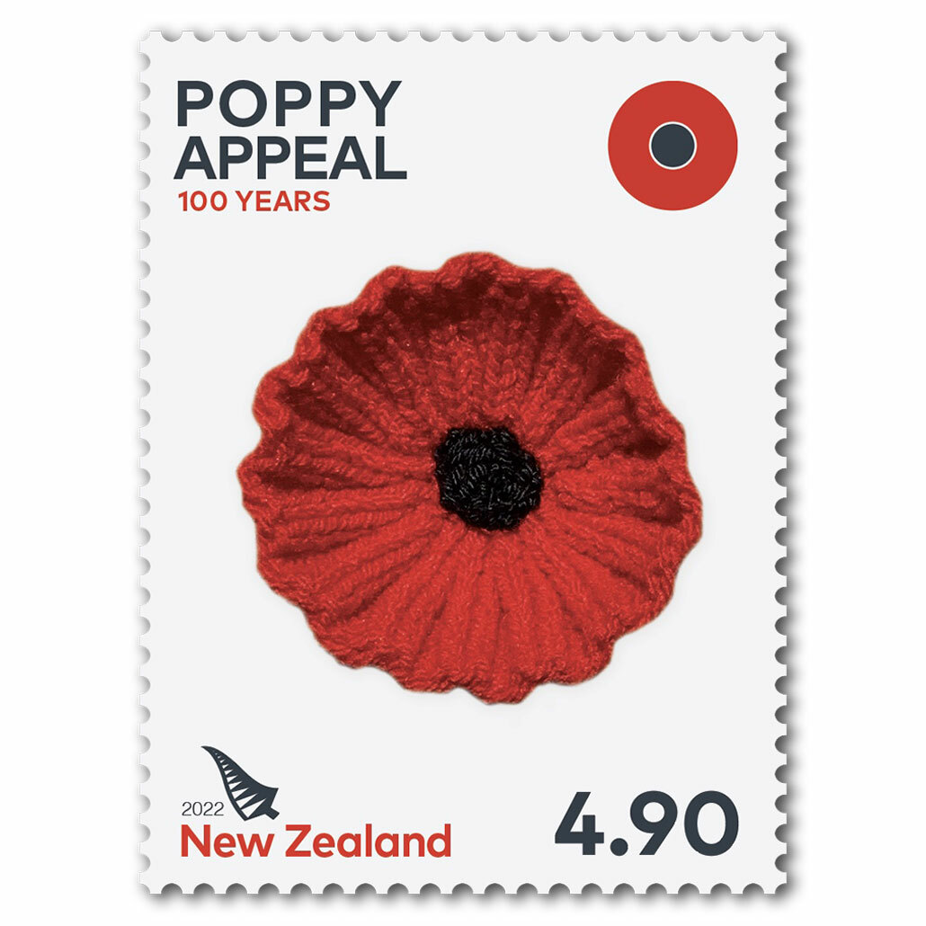 2022 Poppy Appeal 100 Years $4.90 Stamp | NZ Post Collectables