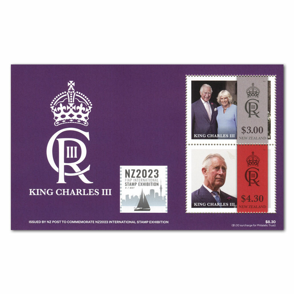 NZ2023 International Stamp Exhibition Miniature Sheet - King Charles III | NZ Post Collectables