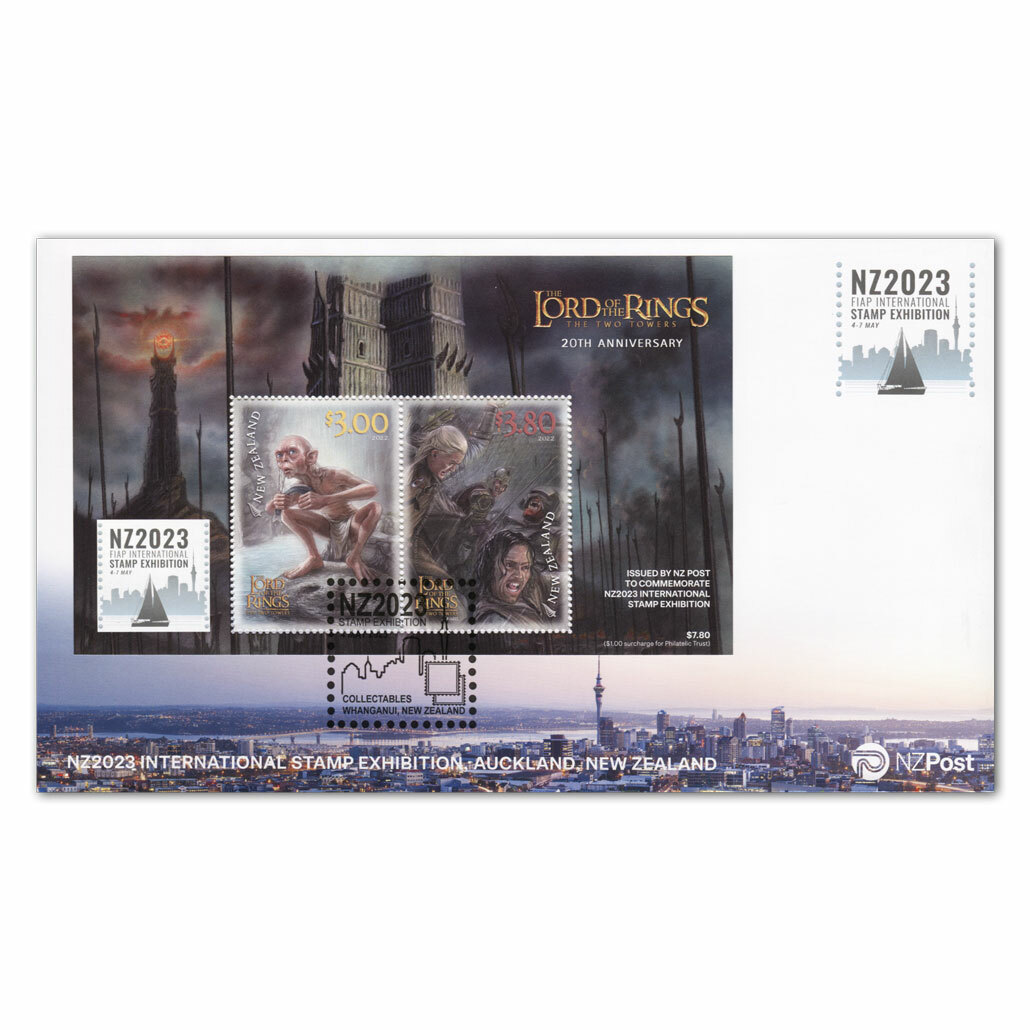 NZ2023 International Stamp Exhibition Souvenir Cover - The Two Towers | NZ Post Collectables