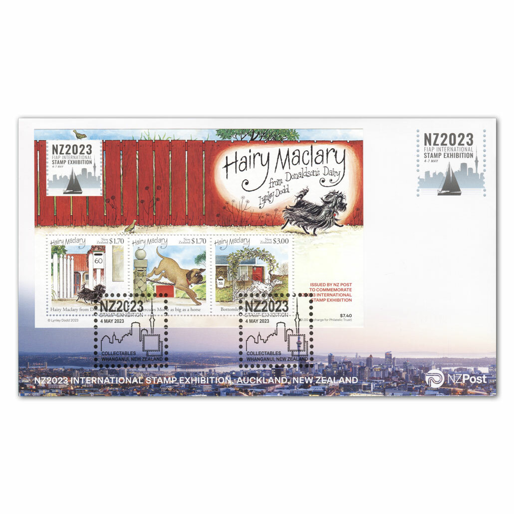NZ2023 International Stamp Exhibition Souvenir Cover - Hairy Maclary | NZ Post Collectables