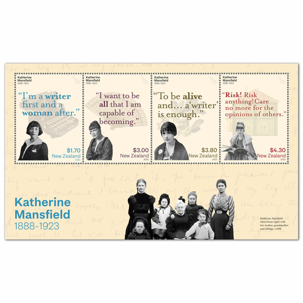 Katherine Mansfield 1888-1923 miniature sheet | NZ Post Collectables