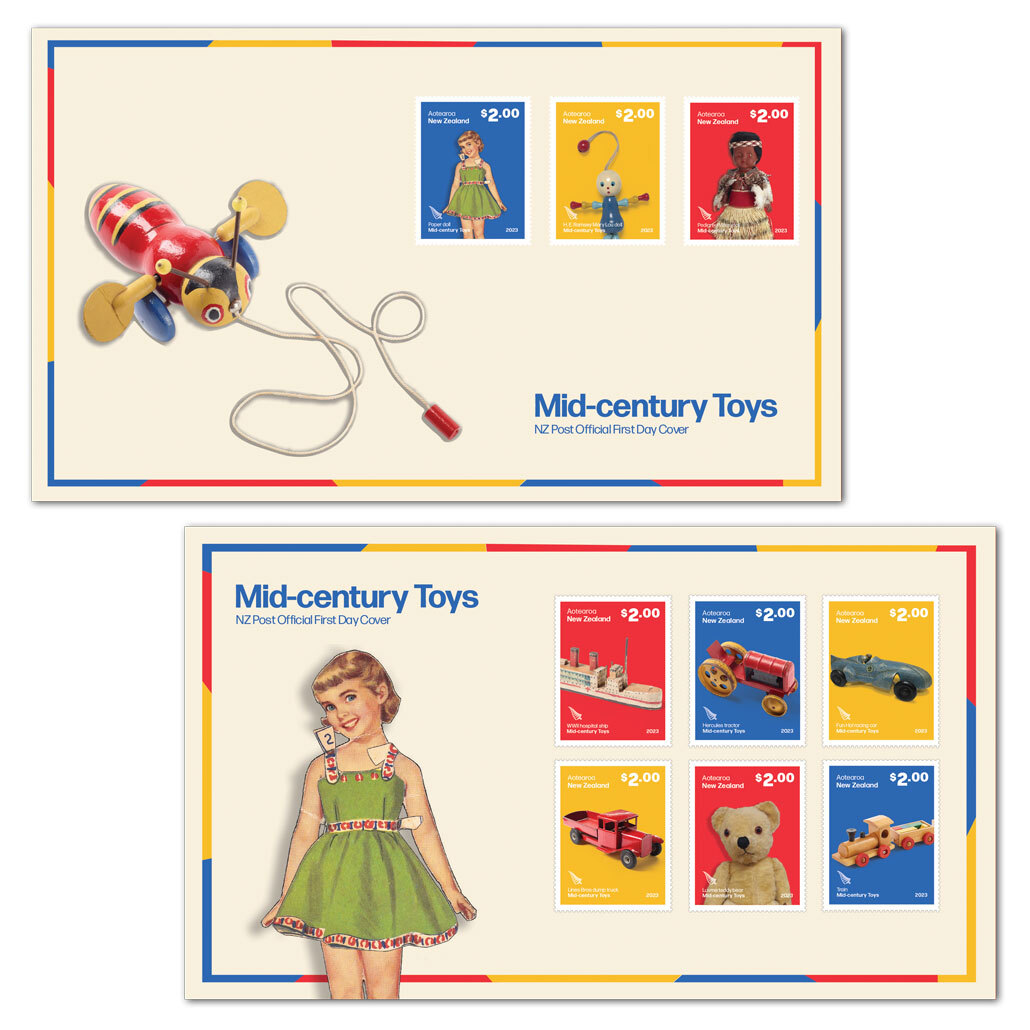 Mid-century Toys set of first day covers | NZ Post Collectables