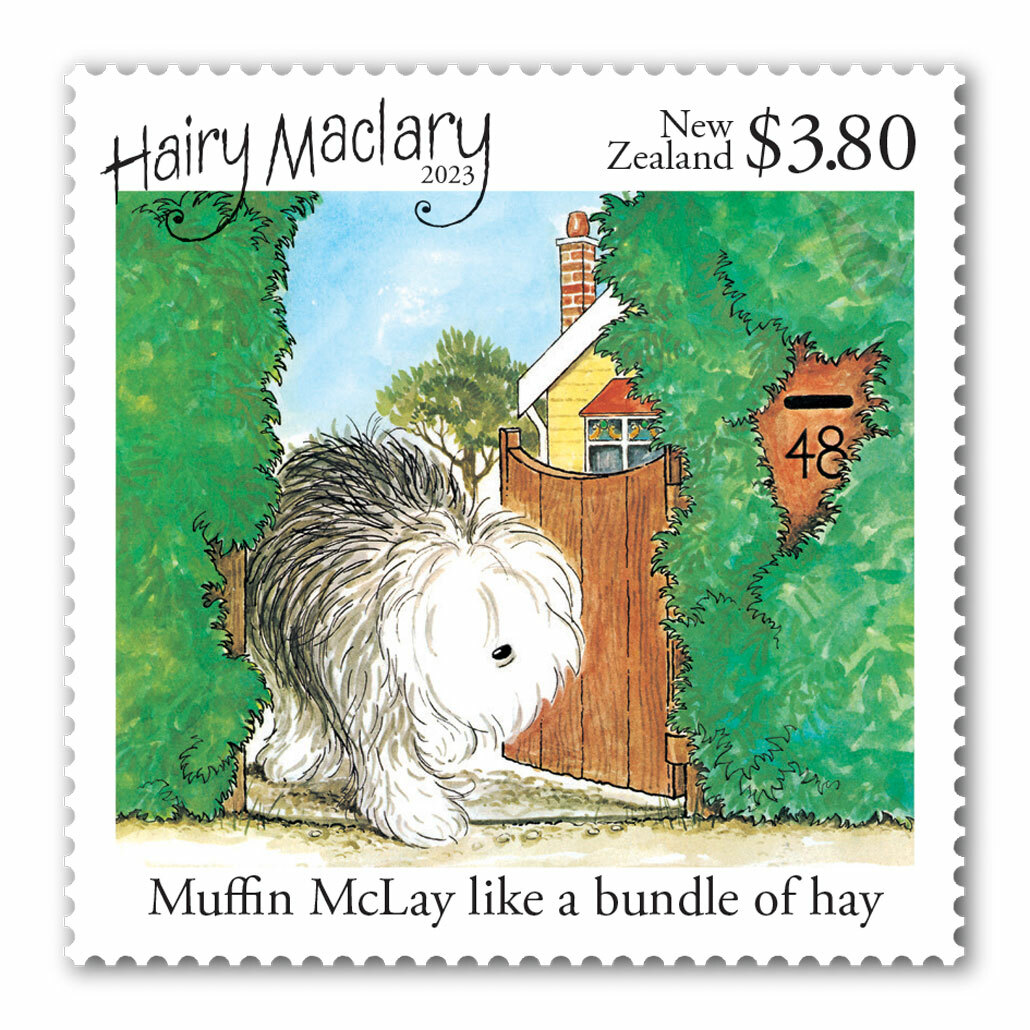 Single $3.80 'Muffin McLay' gummed stamp | NZ Post Collectables
