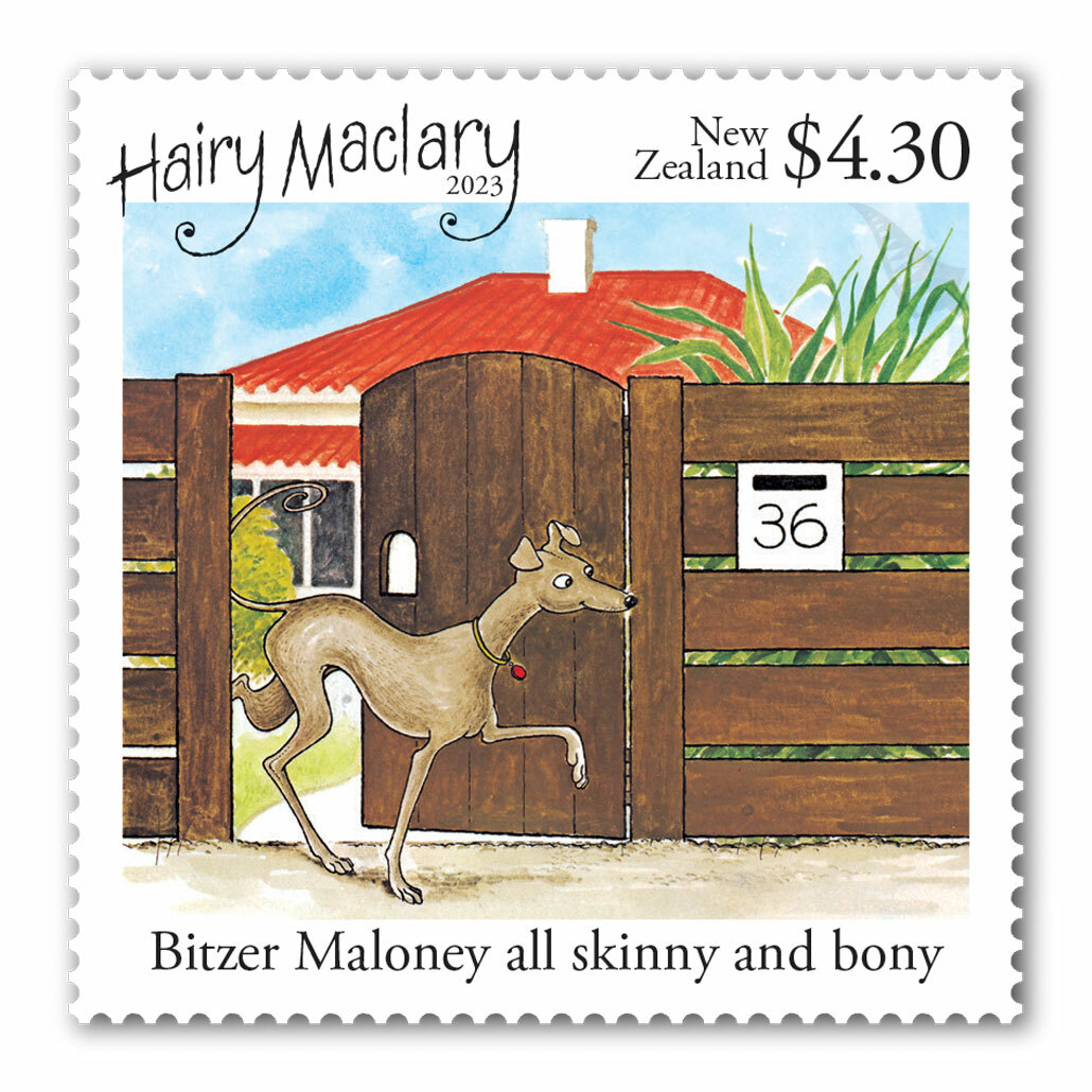 Single $4.30 'Bitzer Maloney' gummed stamp | NZ Post Collectables