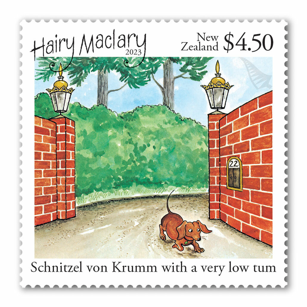 Single $4.50 'Schnitzel von Krumm' gummed stamp | NZ Post Collectables