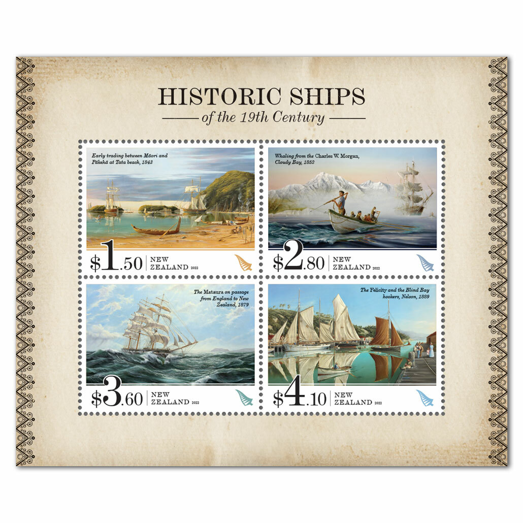 2022 Historic Ships of the 19th Century Mint Miniature Sheet | NZ Post Collectables