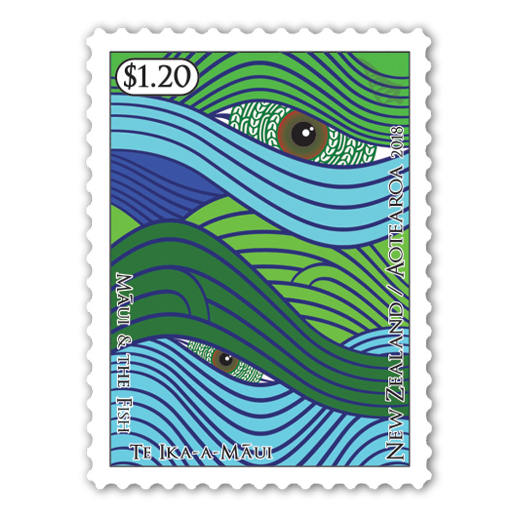 2018 Maui and the Fish - Te Ika-a-Maui Single $1.20 'An impending storm' self-adhesive stamp | NZ Post Collectables