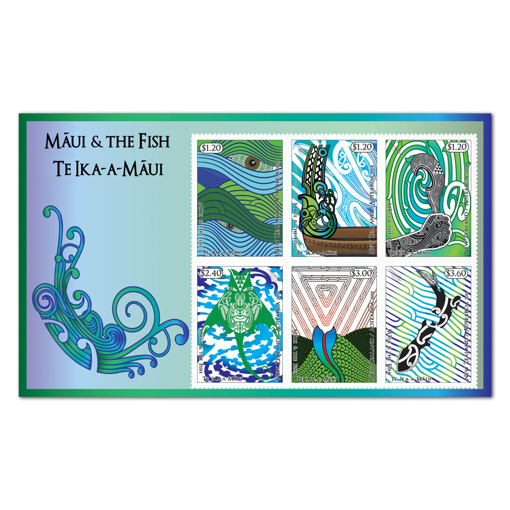 2018 Maui and the Fish - Te Ika-a-Maui Miniature sheet | NZ Post Collectables