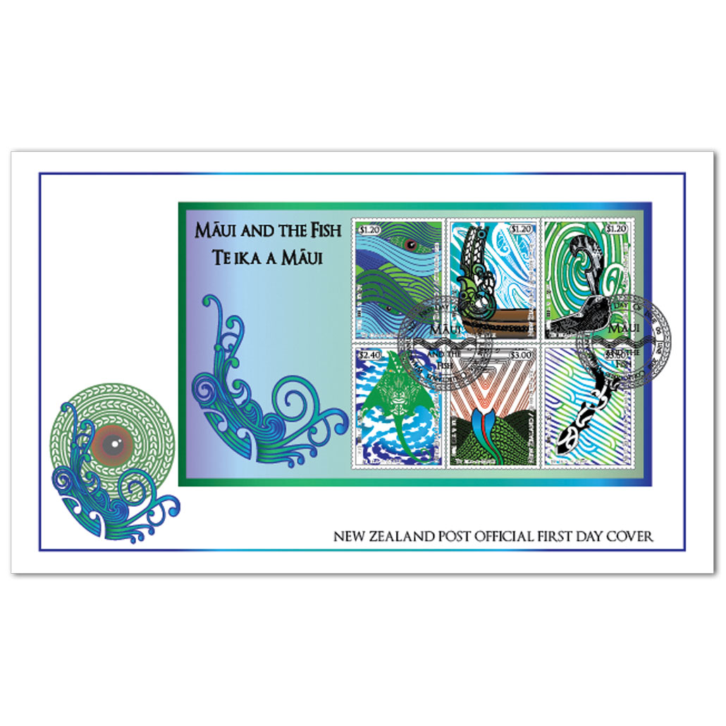 2018 Maui and the Fish - Te Ika-a-Maui Miniature Sheet First Day Cover | NZ Post Collectables