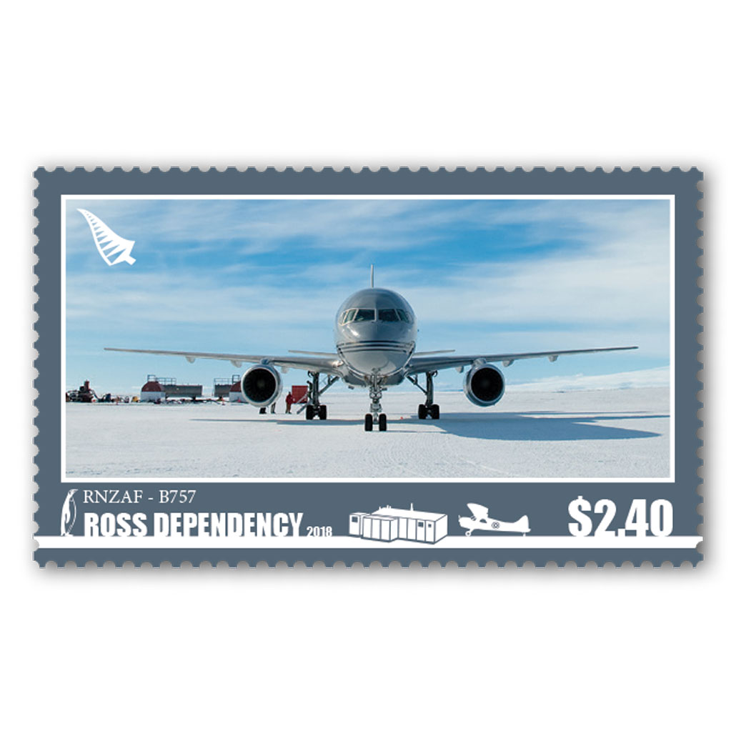 2018 Ross Dependency Aircraft Single $2.40 'RNZAF - B757' gummed stamp | NZ Post Collectables