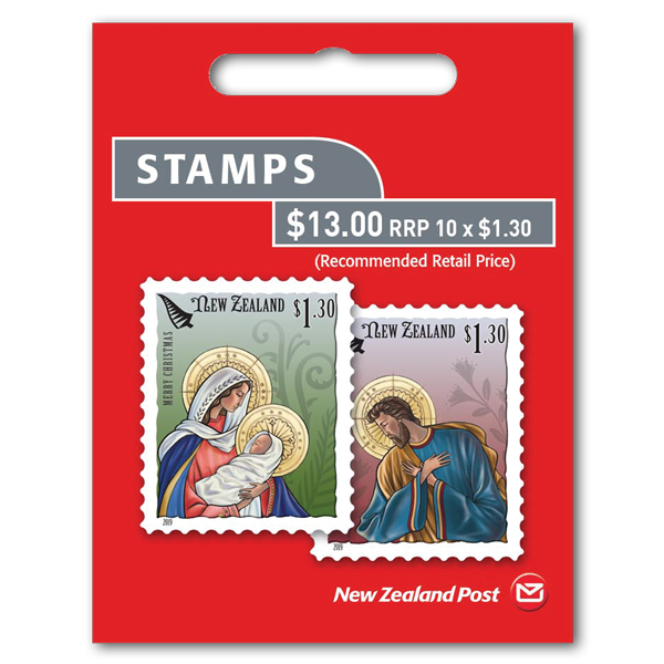 Christmas 2019 booklet containing 10 x $1.30 self-adhesive stamps