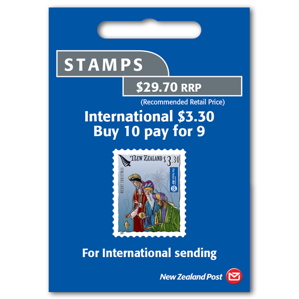 Christmas 2019 booklet containing 10 x $3.30 self-adhesive stamps