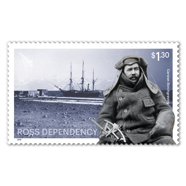 2019 Ross Dependency: Cape Adare single $1.30 Carsten Borchgrevink gummed stamp | NZ Post Collectables