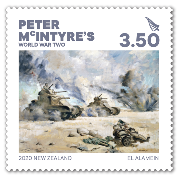 Peter McIntyre's World War Two single $3.50 gummed stamp | NZ Post Collectables