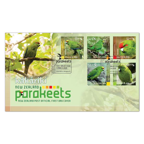 Kakariki - New Zealand parakeets first day cover | NZ Post Collectables