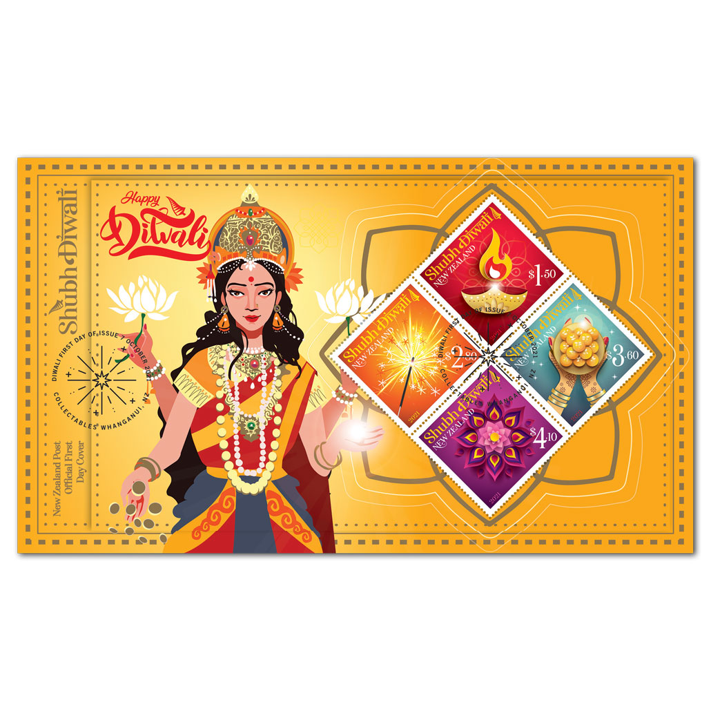 2021 Shubh Diwali Miniature Sheet First Day Cover | NZ Post Collectables