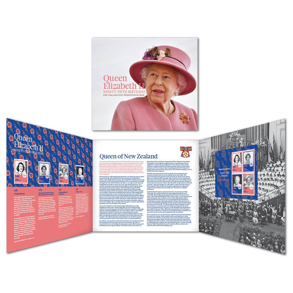 Queen Elizabeth II Ninety-Fifth Birthday presentation pack | NZ Post Collectables