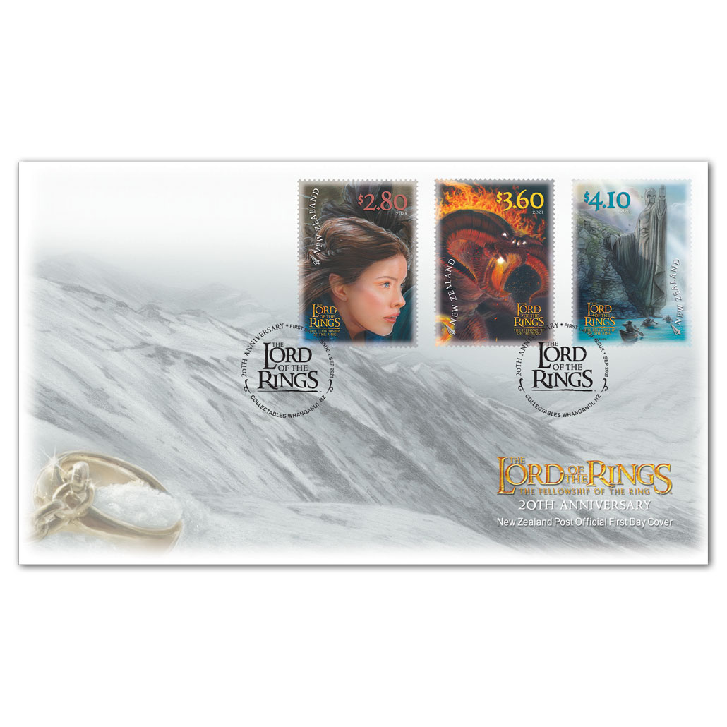 2021 The Lord of the Rings: The Fellowship of the Ring 20th Anniversary Set of First Day Covers (cover 2) | NZ Post Collectables