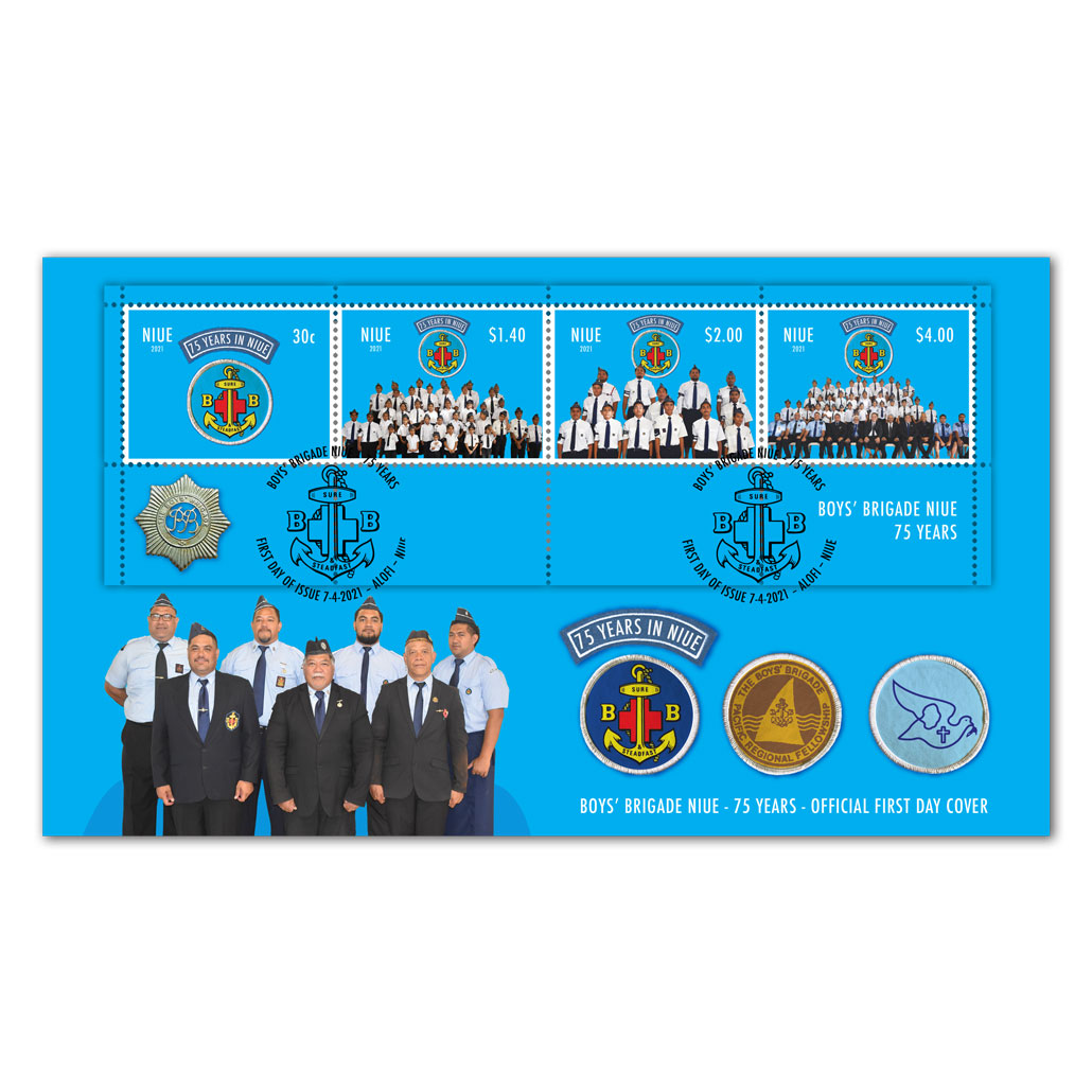 Boys' Brigade Niue - 75 Years miniature sheet first day cover | NZ Post Collectables