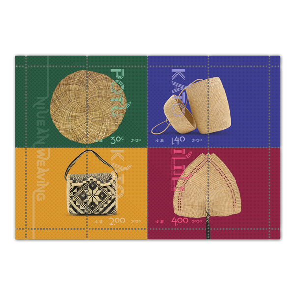 Niue Weaving 2020 gummed miniature sheet | NZ Post Collectables