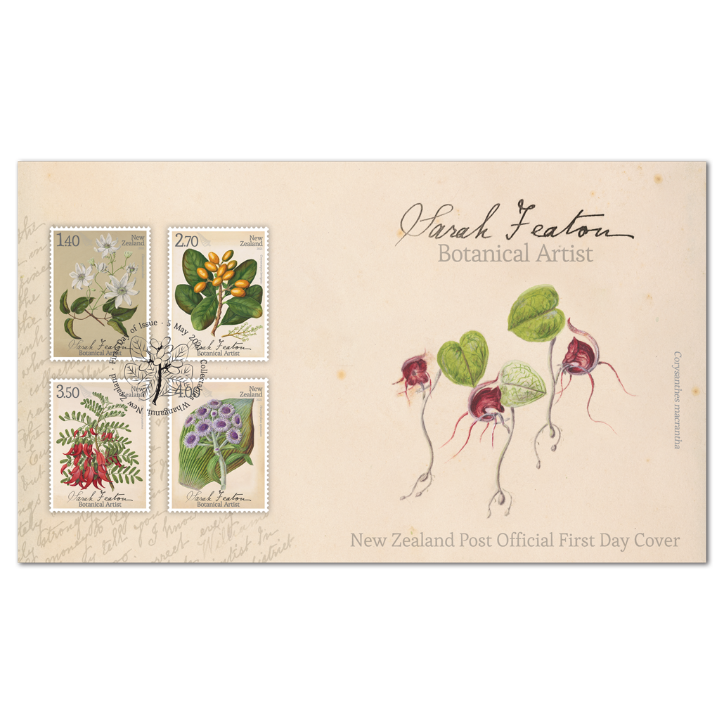 Sarah Featon - Botanical Artist first day cover | NZ Post Collectables