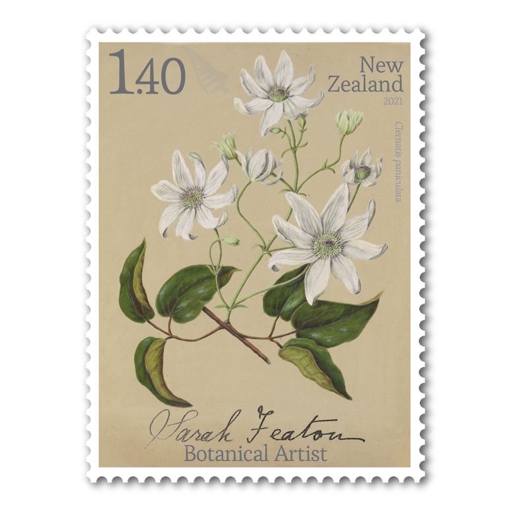 2021 Sarah Featon - Botanical Artist $1.40 Stamp | NZ Post Collectables