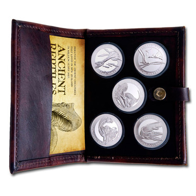 2010 Ancient Reptiles Silver Bullion Coin Set - NZ Post Collectables