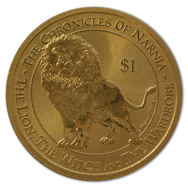 2006 The Chronicles of Narnia: Aslan New Zealand $1 Frosted Uncirculated  Coin