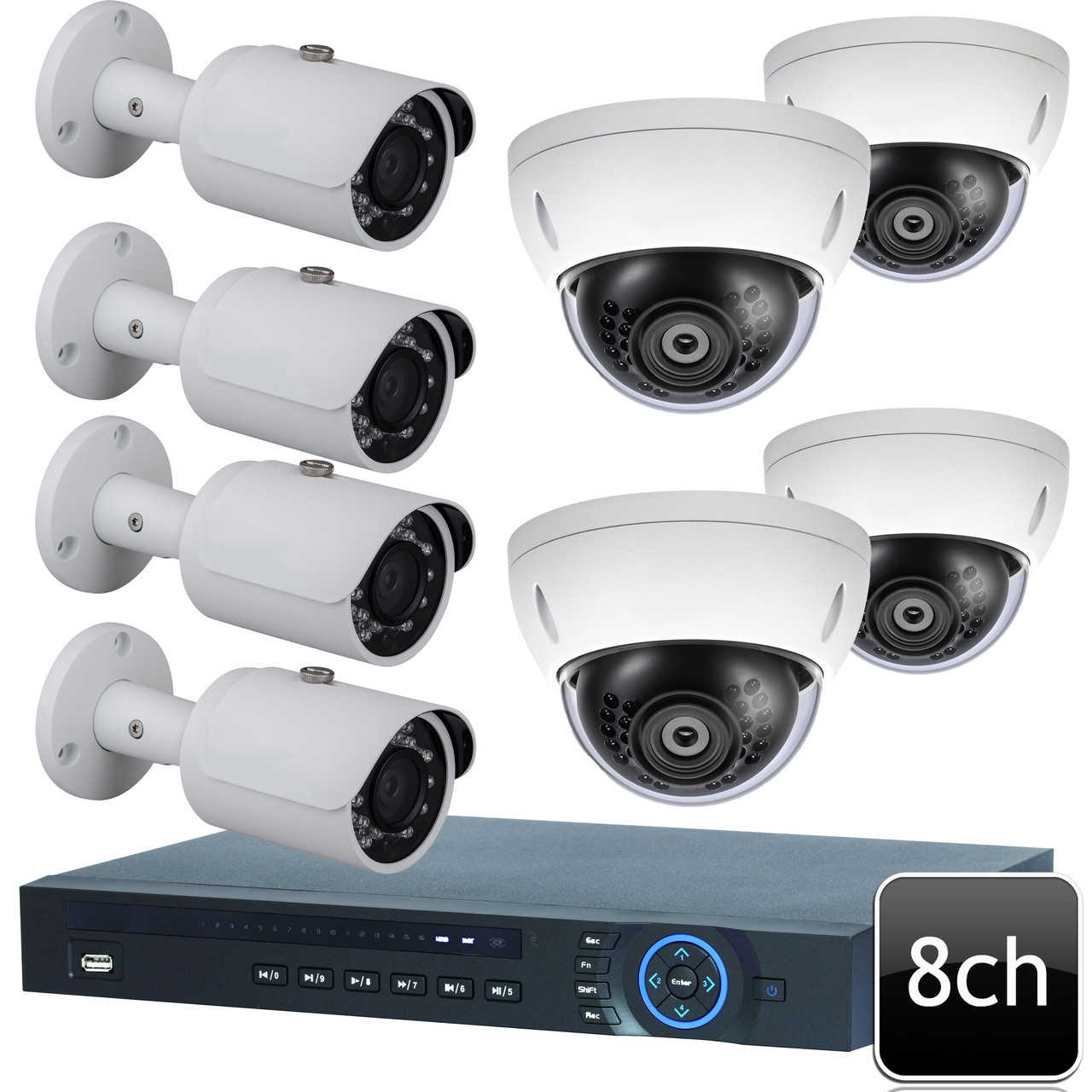 Kit CCTV Dahua 4 Cámaras 2MP + DVR