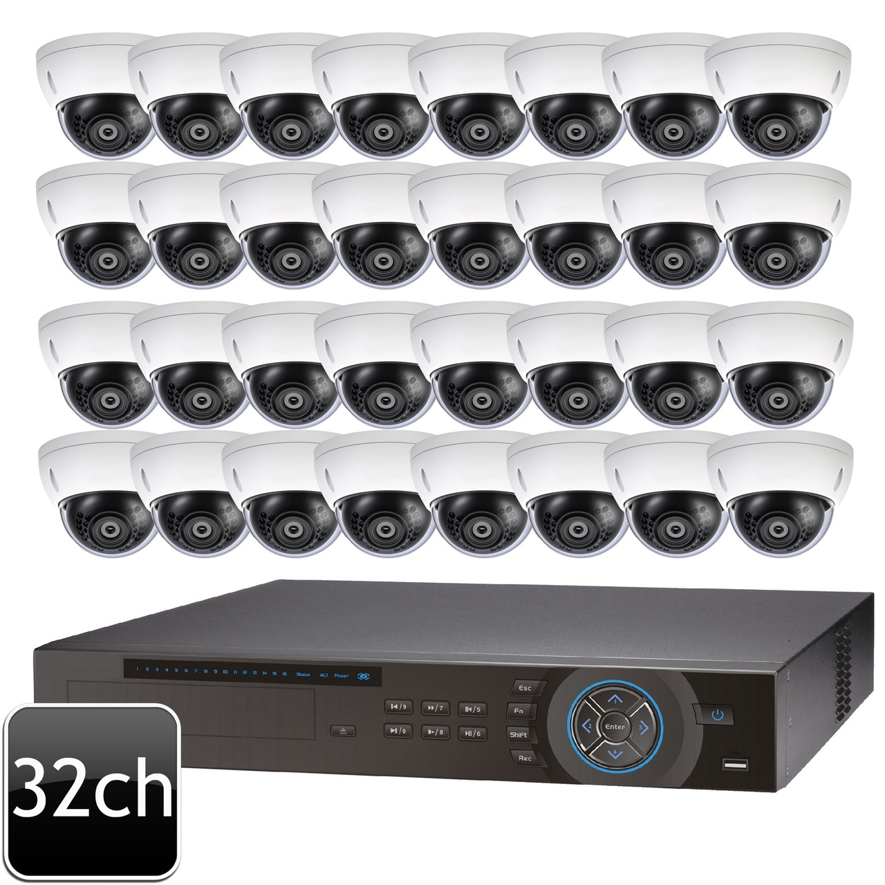 Dahua 32ch 4MP Outdoor 32 IR IP Security Camera System OEM-SD8