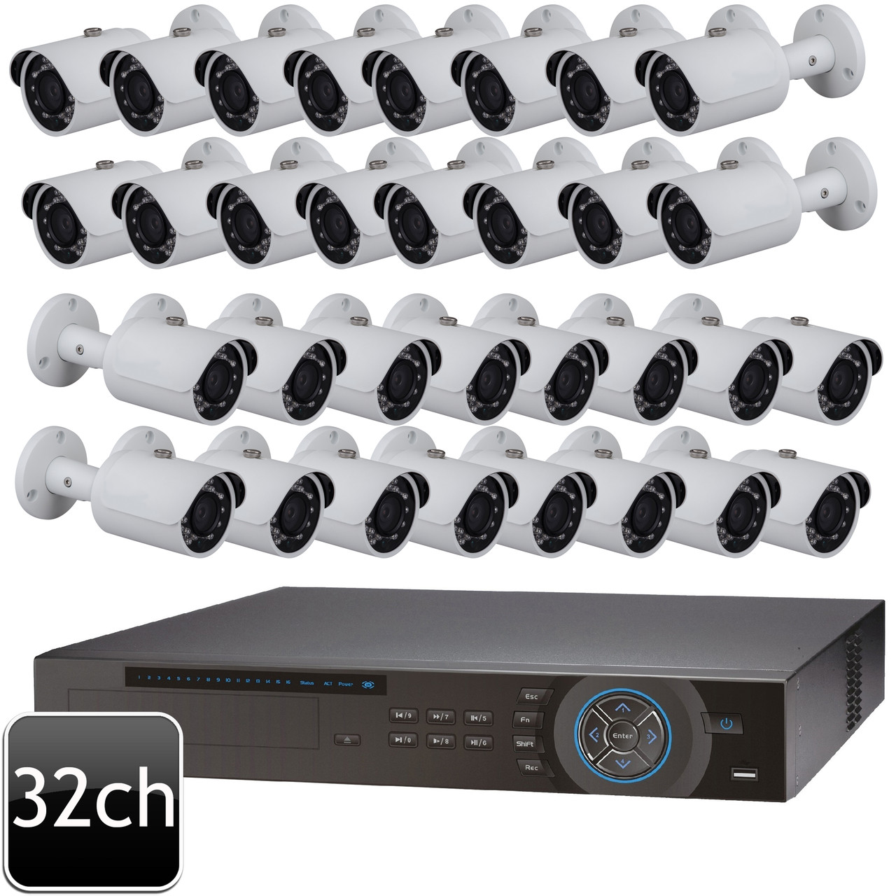 Dahua 32ch 4MP Outdoor 32 IR IP Security Camera System OEM-SD8