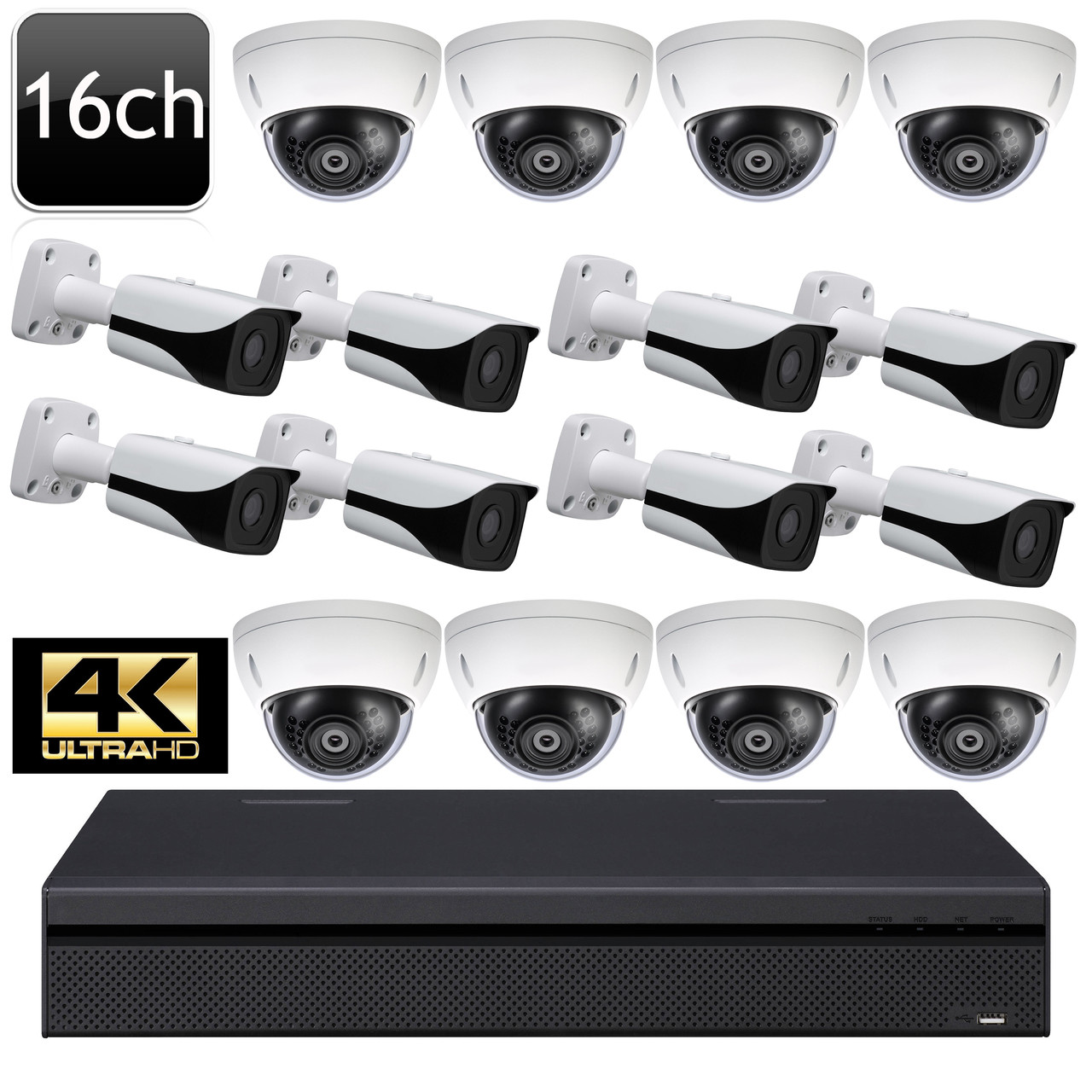 Dahua UHD 4K 16 channel 16 IP Security Camera System OEM-SD3