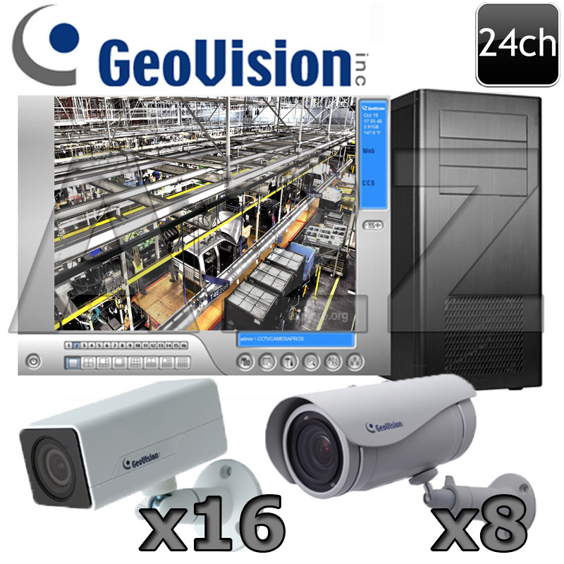 Geovision 24 channel Ultra 3 Megapixel IP Camera System GV13