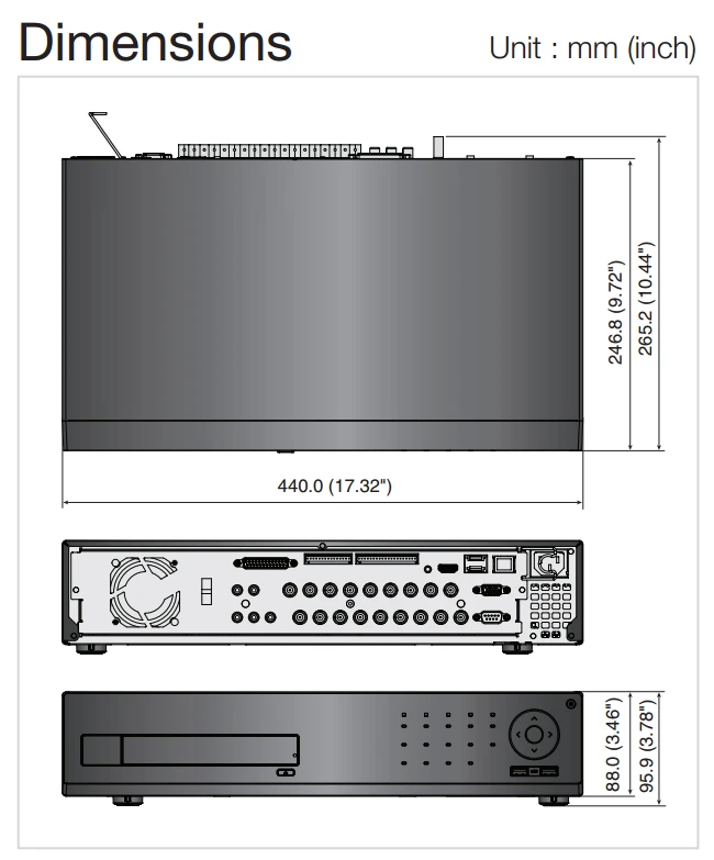 Samsung SRD-1653D 16 channel 960H DVR Digital Video Recorder