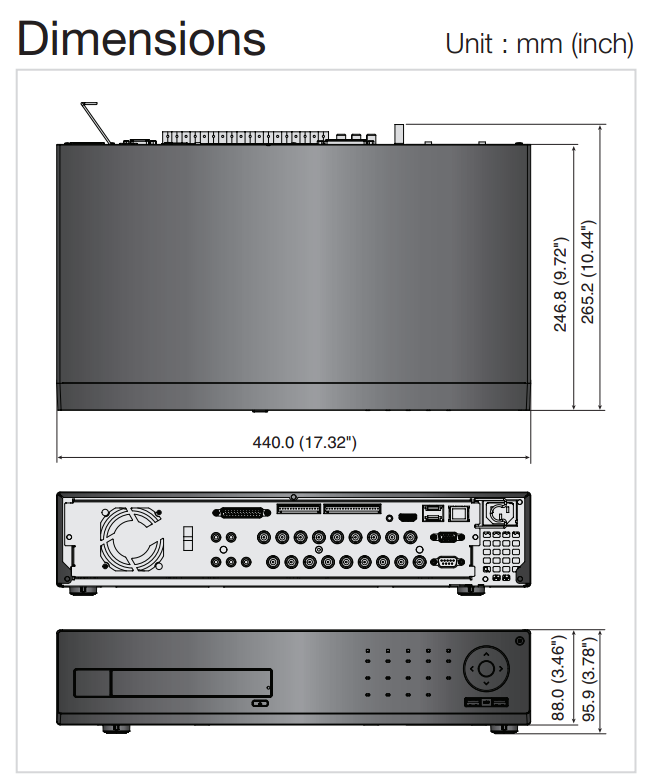 Samsung SRD-1673D 16 channel DVR Digital Video Recorder 960H