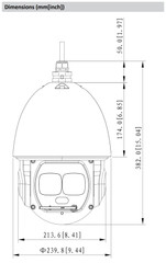 A2Z PDN6AV830HLI 4K Laser IR PTZ dimensions