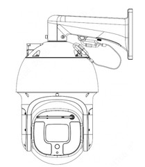 A2Z PDN8AV840HI 4K UHD 40x IR PTZ Drawing with Mount