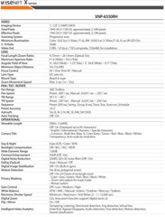 Hanwha XNP-6320RH 2MP 32x IR PTZ specifications page 1