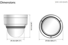 Hanwha XNP-6120H PTZ dimensions