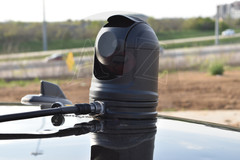 A2Z QPTZ9 Quick Magnet Mount Mobile Vehicle IR HD PTZ Camera Black showing quick connect cable