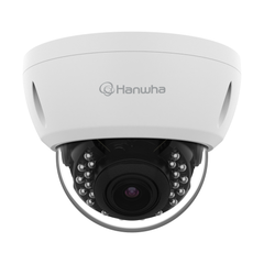 Hanwha (fka Samsung) ACV-8081R 5MP IR Vandal Dome Camera front view level Hanwha (fka Samsung) ACV-8081R 5MP IR Vandal Dome Camera front view level