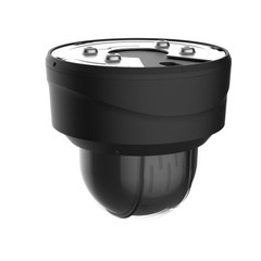 Milesight MS-C5371-X12PE 5MP AI 12x IR Vandal Dome PTZ IP Camera black casing side top Milesight MS-C5371-X12PE 5MP AI 12x IR Vandal Dome PTZ IP Camera black casing side top