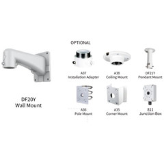 Tiandy TC-H326S Spec: 33XIE+AV3.0 1080P A.I. 33x IR PTZ IP Camera accessories