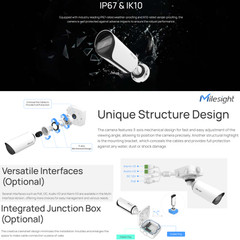 Milesight MS-C8164-FIPE 4K A.I. IR Bullet IP Security Camera IK10 IP67 Build Poster
