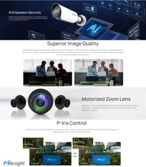 Milesight MS-C8164-FIPE 4K A.I. IR Bullet IP Security Camera AI - Lens - images - Poster