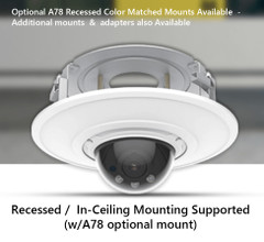 Milesight MS-C2972-RFIPE 2MP AI IR Vandal IP Pro Dome Cameras support recessed / in-ceiling mount with optional A78